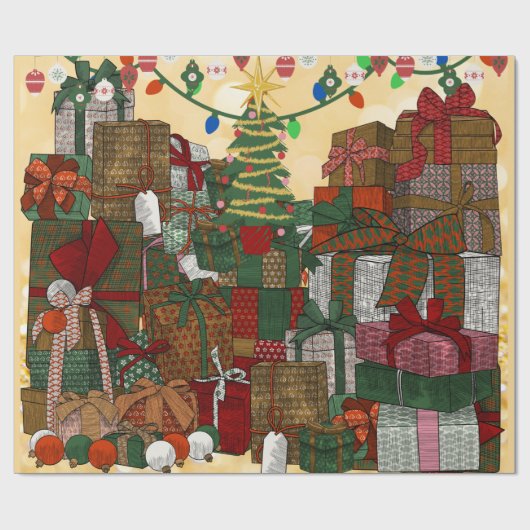 Träumen vom Weihnachtsmorgen! Geschenkpapier (Flach)