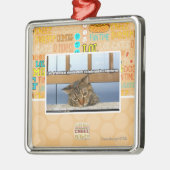 Träumen von Cheesburgers Silbernes Ornament (Links)