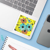 Träumen von Daisies Vinyl Stickers Aufkleber (Laptop mit iPhone)
