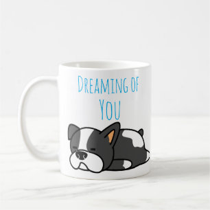 Träumen von dir Qoute Monogram Dog Kaffeetasse