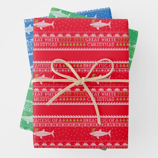 Träumen von einem großen weißen Hai, einem keuchig Geschenkpapier Set (Beispiel)