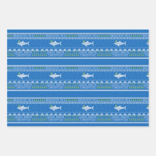 Träumen von einem großen weißen Hai, einem keuchig Geschenkpapier Set (Vorderseite 3)