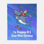 Träumen von einem großen weißen Weihnachten Fleecedecke (Vorderseite)