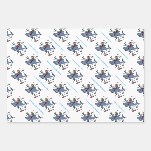 Träumen von einem großen weißen Weihnachten Geschenkpapier Set (Vorderseite 2)