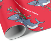 Träumen von einem großen weißen Weihnachtsrot Geschenkpapier (Rolleneckpunkt)