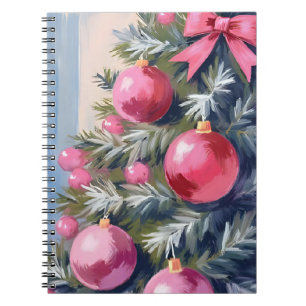 Träumen von einem rosa Weihnachten Frohe Wasserf Notizblock