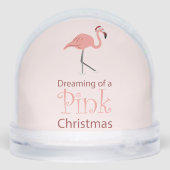 Träumen von einem rosa Weihnachten Schneekugeln (Rückseite)