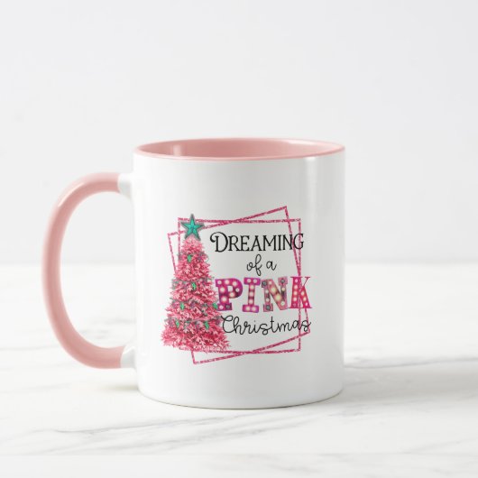 Träumen von einem rosa Weihnachtslicht Tasse (Links)
