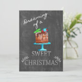 Träumen von einem süßen Weihnachten! Einladung (Stehend Vorderseite)