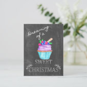 Träumen von einem süßen Weihnachten! Postkarte (Stehend Vorderseite)