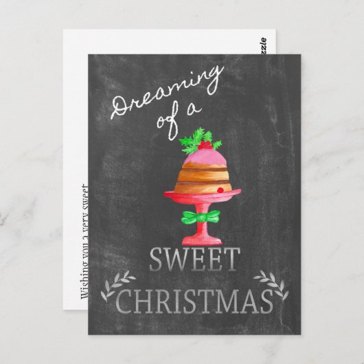 Träumen von einem süßen Weihnachten! Postkarte (Vorne/Hinten)