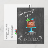 Träumen von einem süßen Weihnachten! Postkarte (Vorne/Hinten)