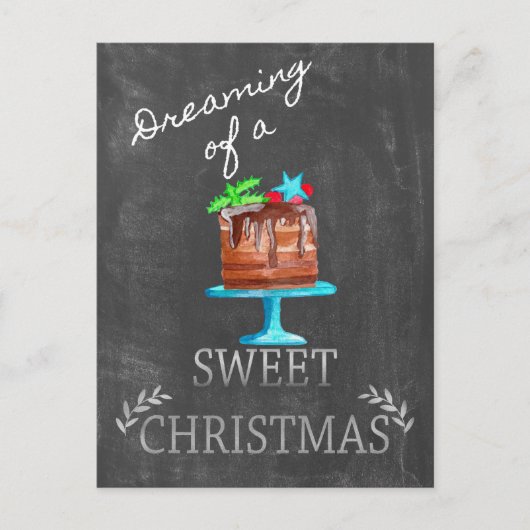 Träumen von einem süßen Weihnachten! Postkarte (Vorderseite)