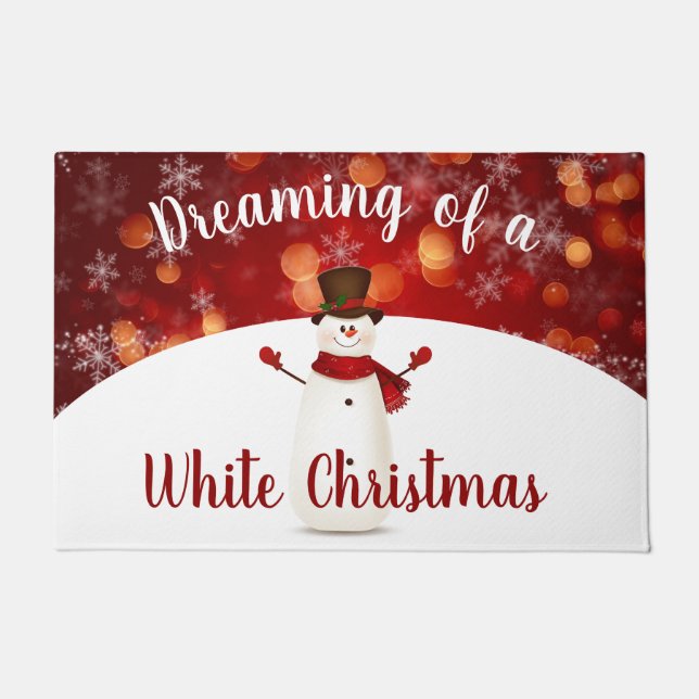 Träumen von einem weißen Weihnachten Fußmatte (Vorderseite)