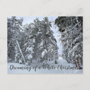 Träumen von einem weißen Weihnachten Postkarte