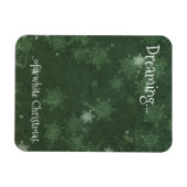 Träumen von einem weißen Weihnachtsschneeflocken a Magnet (Horizontal)