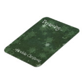 Träumen von einem weißen Weihnachtsschneeflocken a Magnet (Linke Seite)