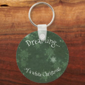 Träumen von einem weißen Weihnachtsschneeflocken a Schlüsselanhänger (Vorderseite)