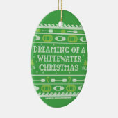 Träumen von einem Whitewater Weihnachten Keramik Ornament (Rechts)