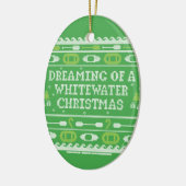 Träumen von einem Whitewater Weihnachten Keramik Ornament (Links)