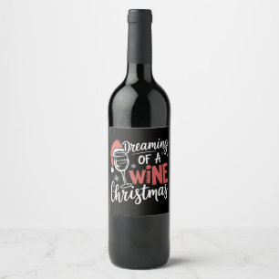 Träumen von einer Wein-Weihnachtsfeier Lustig Trin Weinetikett