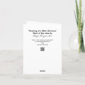 Träumen von einer weißen Weihnachtskarte Karte (Rückseite)