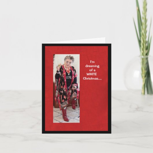Träumen von einer weißen Weihnachtskarte Karte (Vorderseite)