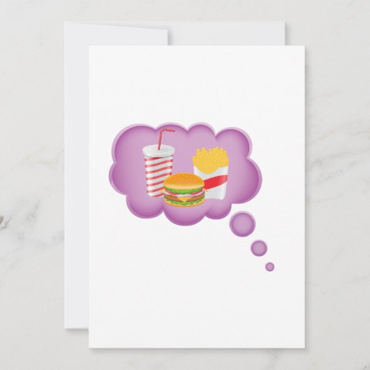 Träumen von Fast Food Einladung (Vorderseite)