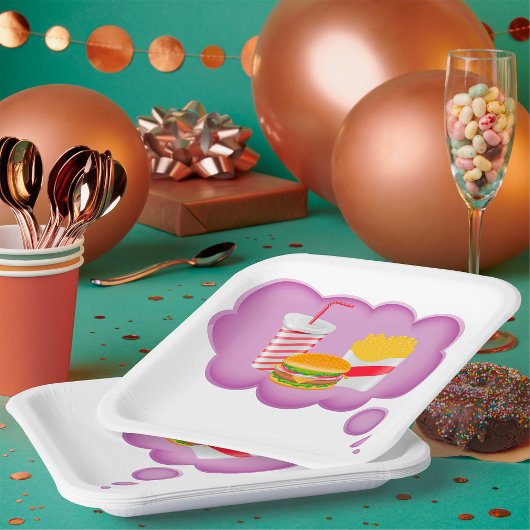 Träumen von Fast Food Pappteller