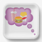 Träumen von Fast Food Pappteller (Vorderseite)