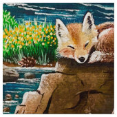 Träumen von Fun Fox Fabric Stoff (Nahaufnahme)