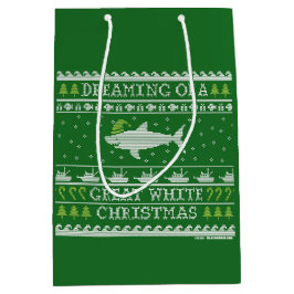 Träumen von großartigem, weißem Weihnachtsanschein Mittlere Geschenktüte