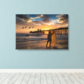 Träumen von großen Wellen Leinwanddruck (Insitu (Holzboden))