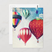 Träumen von Heißluftballons Postkarte (Vorne/Hinten)
