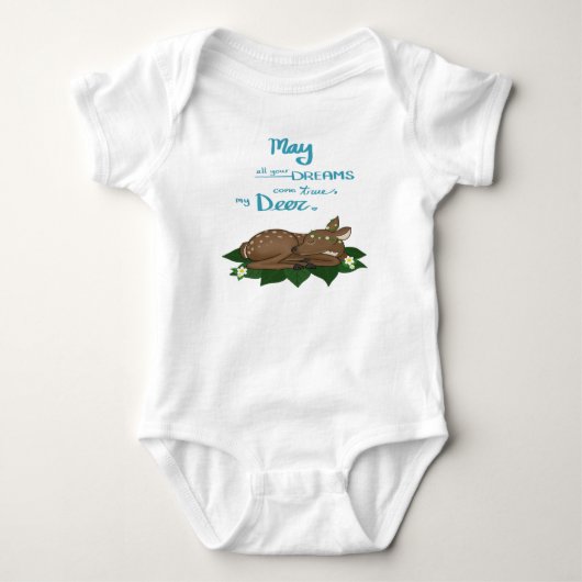 Träumen von Hirsch Baby Strampler (Vorderseite)