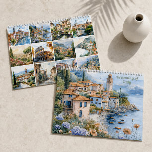 Träumen von Italien 2027 Wasserfarbenlandschaft Kalender