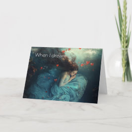 Träumen von Liebe, Valentinstag-Karte Dankeskarte