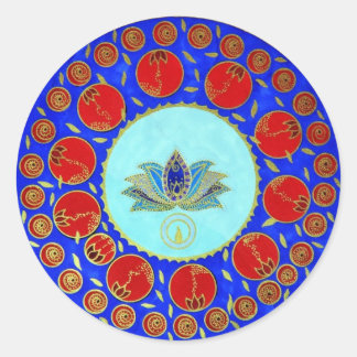 Träumen von Lotus-Aufklebern Runder Aufkleber