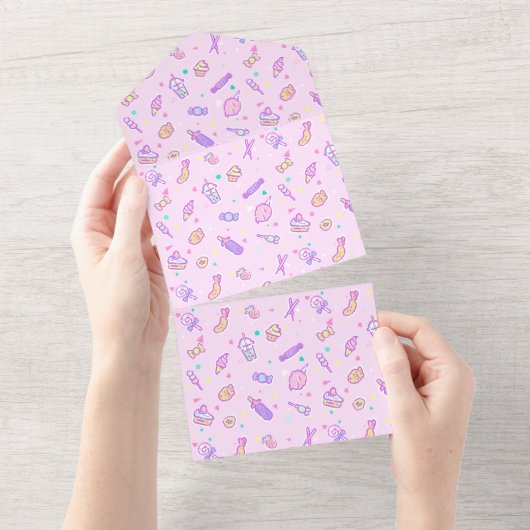 Träumen von Sommersnacks All In One Einladung (Abreißen)