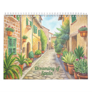 Träumen von Spanien   2026 Aquarell-Reisekunst Kalender