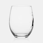 Träumen von weiße Weihnachten Funny Wine Cat Weinglas Ohne Stiel (Rechts)