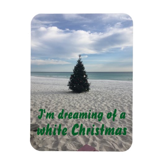 Träumen von White Christmas Beach Florida Urlaub Magnet (Vertikal)