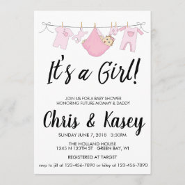 Träumend, dass es ein Mädchen ist Einladung