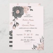 Träumend rosa dunkelgraue Blume Hochzeit