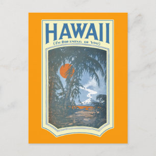 Träumend von Hawaii Postkarte