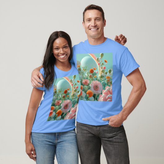 Träumende Blüten: Hypereal Pink Blume Field T - Sh T-Shirt (Unisex)