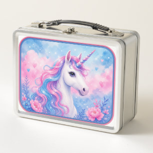 Träumende Einhorn-Lunchbox Metall Brotdose