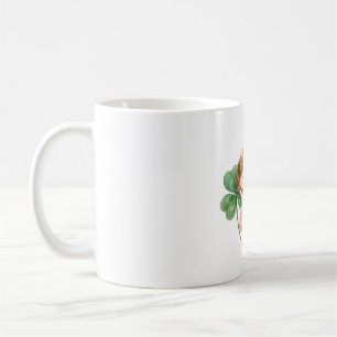 Träumende Fee mit Kleeblatt-Magie-Tanzend Kaffeetasse