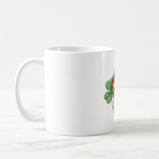 Träumende Fee mit Kleeblatt-Magie-Tanzend Kaffeetasse