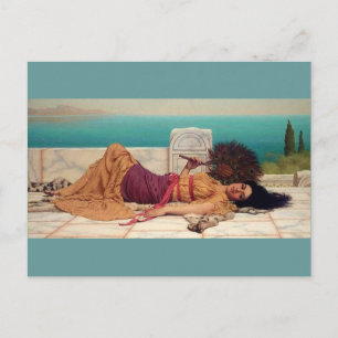 Träumende griechische Dame von Godward Postkarte